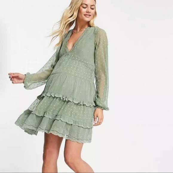 ASOS Maternity Dresses & Skirts - ASOS DESIGN Maternity soft tiered mini smock dress